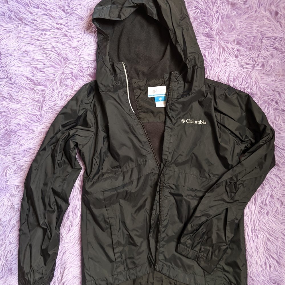 Columbia Black Kids Raincoat Size M (10/12)